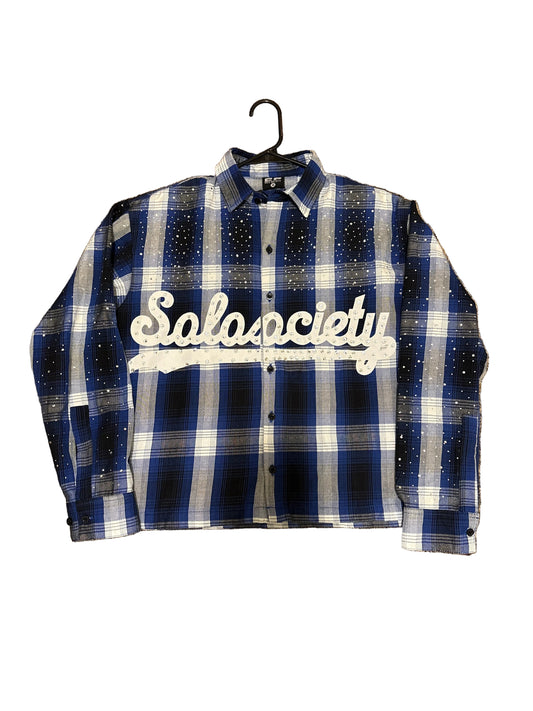 Plaid shirt blue